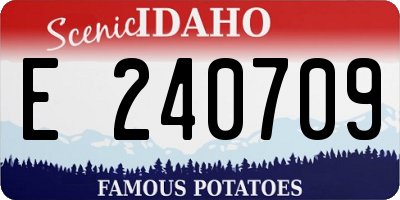 ID license plate E240709