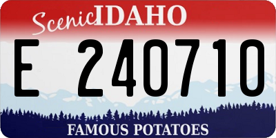 ID license plate E240710
