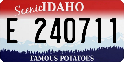 ID license plate E240711