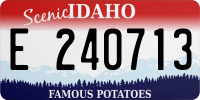 ID license plate E240713