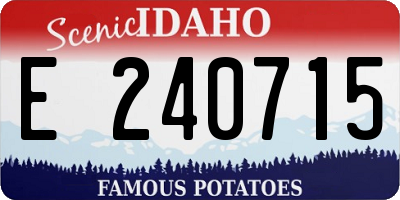 ID license plate E240715