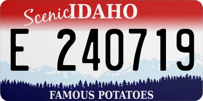 ID license plate E240719