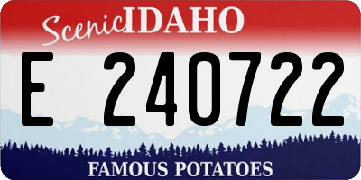 ID license plate E240722