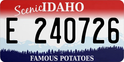 ID license plate E240726