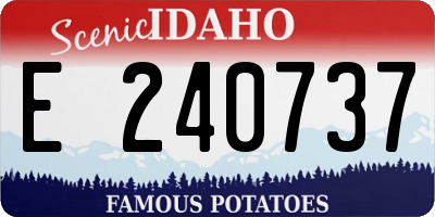 ID license plate E240737