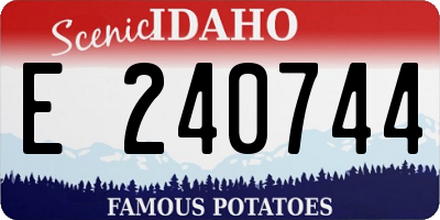 ID license plate E240744