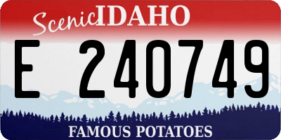 ID license plate E240749