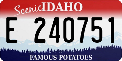 ID license plate E240751