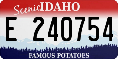 ID license plate E240754
