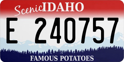ID license plate E240757