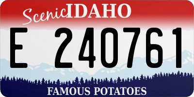 ID license plate E240761