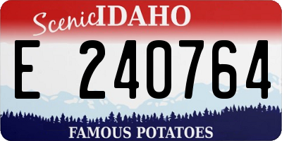 ID license plate E240764
