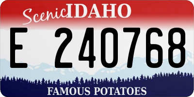 ID license plate E240768