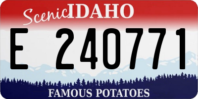 ID license plate E240771