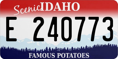ID license plate E240773