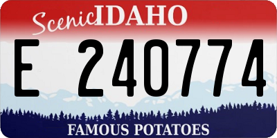 ID license plate E240774