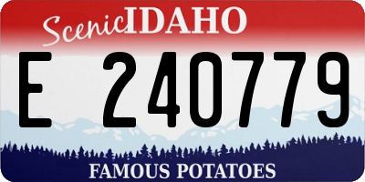 ID license plate E240779