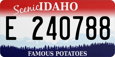 ID license plate E240788