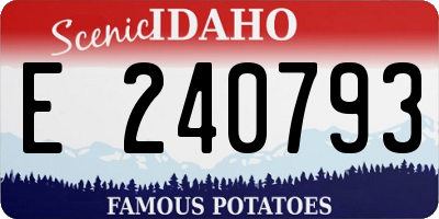 ID license plate E240793