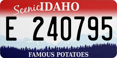 ID license plate E240795