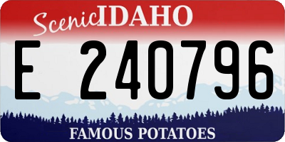 ID license plate E240796
