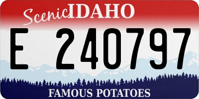 ID license plate E240797