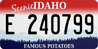 ID license plate E240799