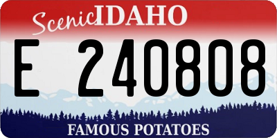 ID license plate E240808
