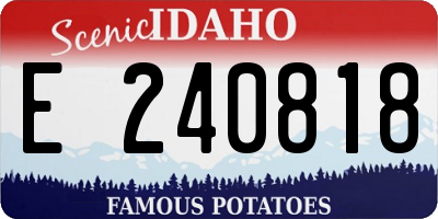 ID license plate E240818
