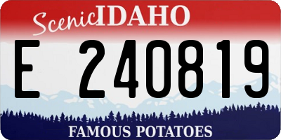 ID license plate E240819