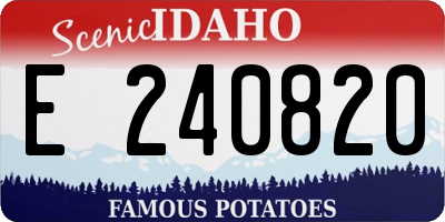 ID license plate E240820