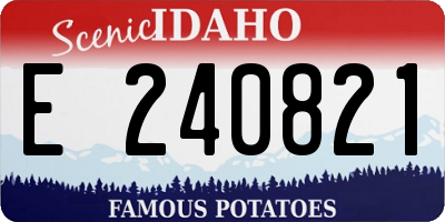 ID license plate E240821