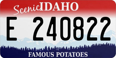 ID license plate E240822