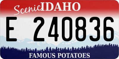 ID license plate E240836
