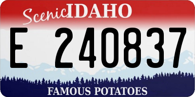 ID license plate E240837