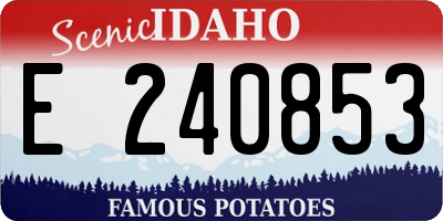 ID license plate E240853