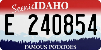 ID license plate E240854