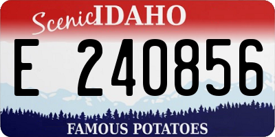 ID license plate E240856