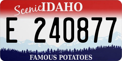 ID license plate E240877