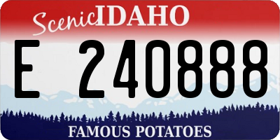 ID license plate E240888