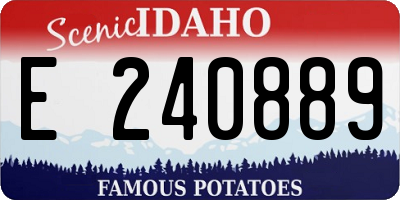 ID license plate E240889