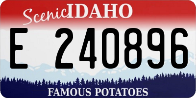 ID license plate E240896