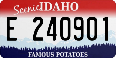 ID license plate E240901