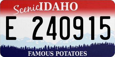 ID license plate E240915
