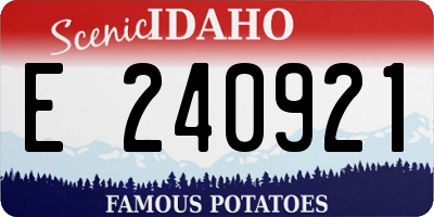 ID license plate E240921