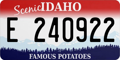 ID license plate E240922