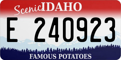 ID license plate E240923
