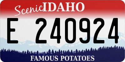 ID license plate E240924