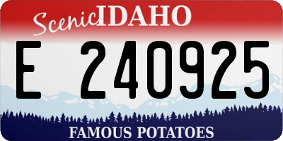 ID license plate E240925