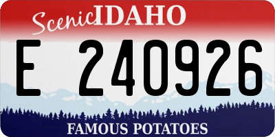 ID license plate E240926